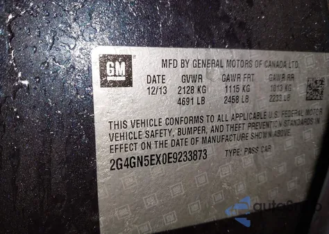 2014 Buick Regal Turbo/E-Assist Premium I from USA, damaged, VIN 2G4GN5EX0E9233873